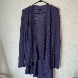 Eileen Fisher Purple Wool Cardigan Size XL